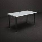 biurko białe na czarnym tle