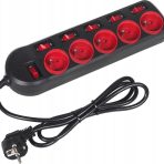 Listwa-zasilajaca-Energy-5-gniazd-1-5-m-czerwona-