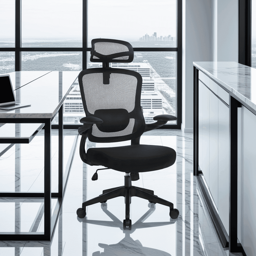 fotel ergonomiczny w biurze