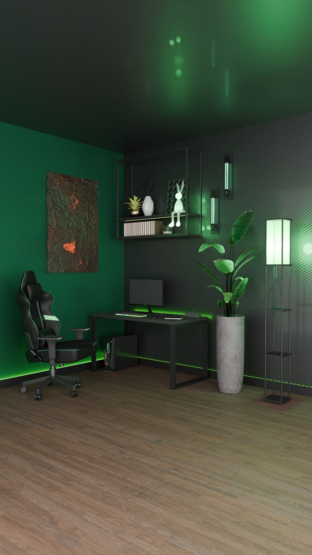 biurko loftowe czarne z pokoju z ledamii 