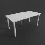 Biurko gamingowe MARCO GAME BIG 160x80cm Biale nogi czarne tło