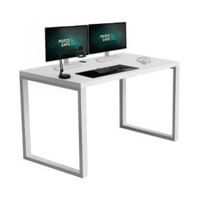 biurko loftowe białe z przepustem