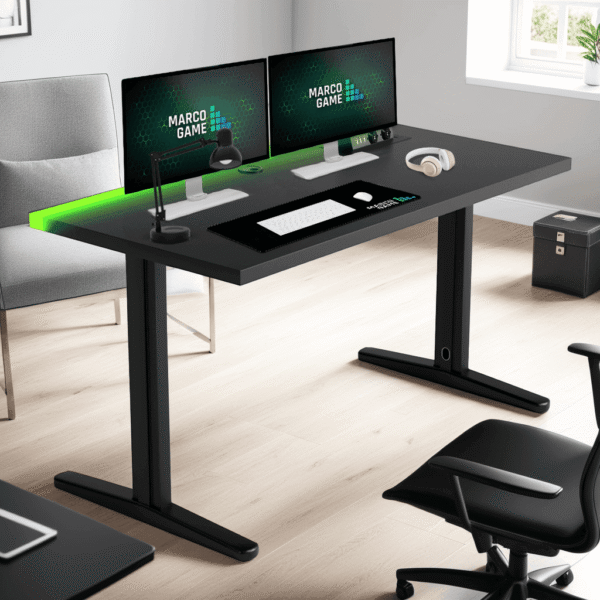 Biurko Gamingowe MARCO SKILL czarny stelaż led czarny blat 36mm mulitport w salonie 4cc915e0efc8.png Biurko Gamingowe MARCO SKILL czarny stelaż led czarny blat 36mm mulitport w salonie