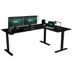 Biurko Narożne Elektryczne czarne