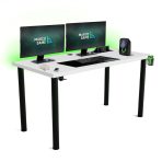 Biurko Gamingowe MARCO GAME PRO ONE Biale z dwoma monitorami