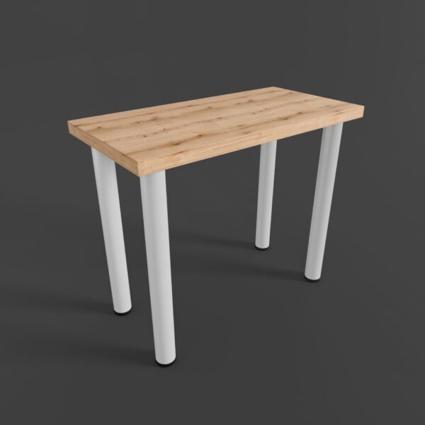 Biurko industrialne MARCO ROCK białe nogi czarne tl o Biurko industrialne MARCO ROCK białe nogi czarne tl o