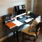 biurko komputerowe MARCO CLASSIC blat ergonomiczny czarne na żywo