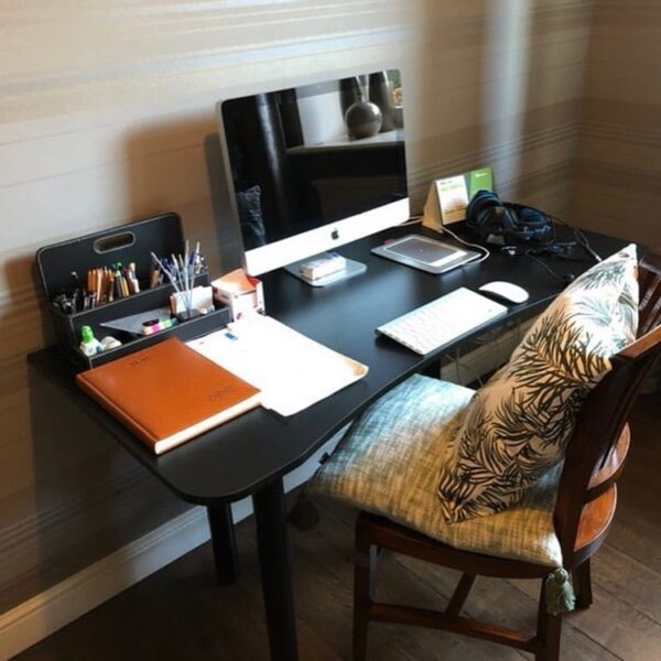 biurko komputerowe MARCO CLASSIC blat ergonomiczny czarne na żywo biurko komputerowe MARCO CLASSIC blat ergonomiczny czarne na żywo