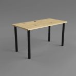 biurko dab artisan szare tło