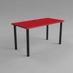 Biurko czerwone MARCO GAME Chilli szare tło