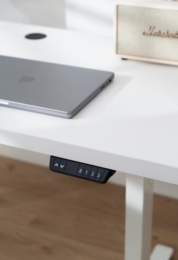 biurko elektryczne z programtorem białe biurko elektryczne z programtorem białe