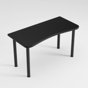 biurko komputerowe MARCO CLASSIC czarne z przepustem