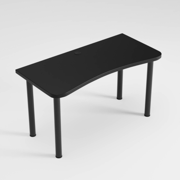 biurko komputerowe MARCO CLASSIC czarne z przepustem