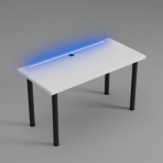 Biurko Gamingowe MARCO ONE LED z przepustem i kolor led niebieski