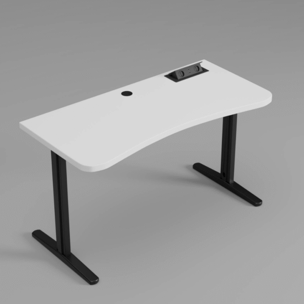 Biurko Gamingowe MARCO GAME PRO SKILL białe z przepustem i multiportem Biurko Gamingowe MARCO GAME PRO SKILL białe z przepustem i multiportem