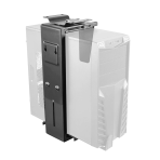 Uchwyt na komputer pod biurko z komputerem