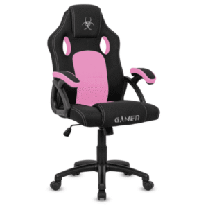 Fotel dla ucznia czarno-różowy MARCO GAMER