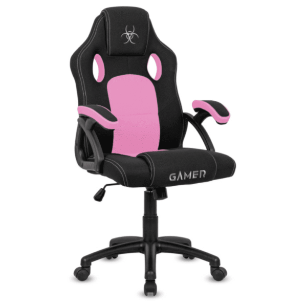 Fotel dla ucznia czarno-różowy MARCO GAMER