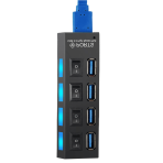 Rozdzielacz HUB USB 3.0 - 4 porty czarny