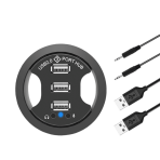 Przepust kablowy z Hub usb x3 2.0+audio