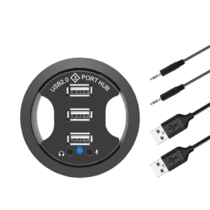 Przepust kablowy z Hub usb x3 2.0+audio