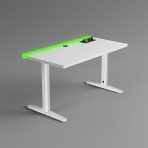 biurko marco skill z ledem i multiportem Biale nogi