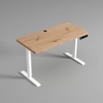 biurko dab artisan bialy Stelaz szare tło