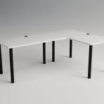 Biurko Narożne białe MARCO OFFICE ELKA