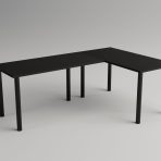 Biurko Narożne Czarne MARCO OFFICE ELKA