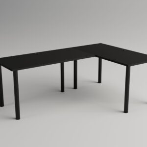 Biurko Narożne Czarne MARCO OFFICE ELKA