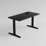 Biurko Gamingowe MARCO SKILL czarny stelaż czarny blat 36mm mulitport