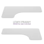 Blat narożny do biurka 110x160 BIAŁY