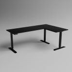 Biurko Narożne Elektryczne MARCO GAME PRO szare tło czarne