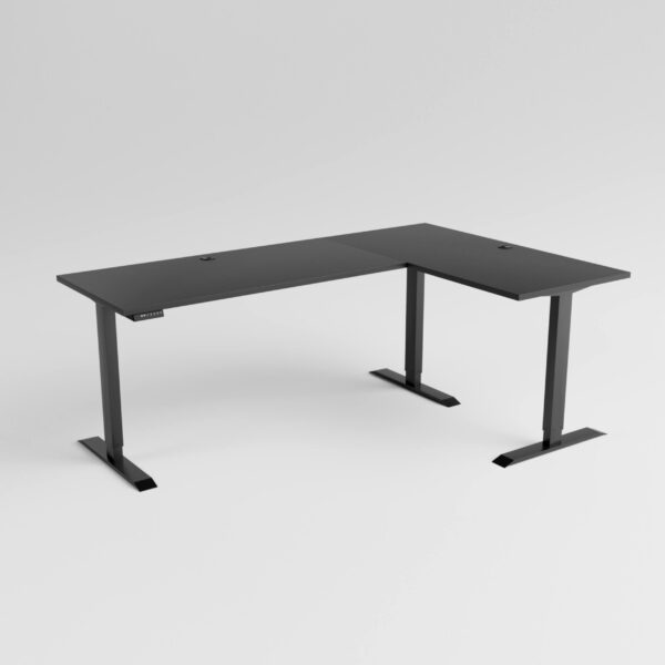 Biurko Narożne Elektryczne MARCO GAME PRO szare tło antracyt Biurko Narożne Elektryczne MARCO GAME PRO szare tło antracyt
