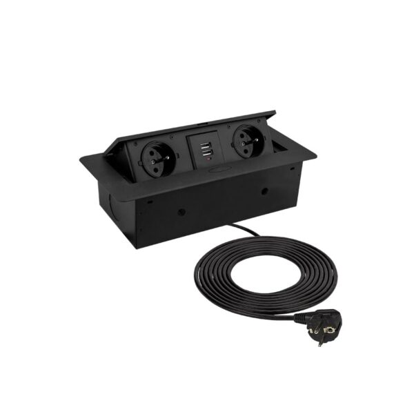 Gniazdo meblowe KOMBI BOX+2x USB