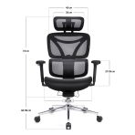 Fotel ergonomiczny Control Pro wymiary