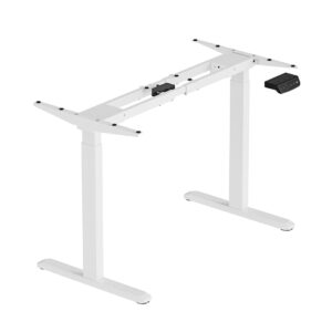 Dwusilnikowy elektryczny stelaż biurka Control Pro USB - biały