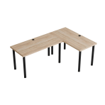 biurko dab Sonoma nogi czarne przepusty bez tła