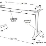 wymiary stelaża biurko pro skill