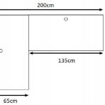 wymiary biurka 200x135x65cm