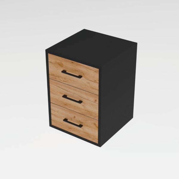 Kontenerek pod biurko Marco Game 3.3 Dąb Craft Złoty/Czarny