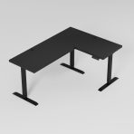 Biurko narożne elektryczne AERO MARCO GAME czarne rzut z góry