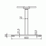 wymiary Dwusilnikowy elektryczny stelaż biurka Futuro COMPAC