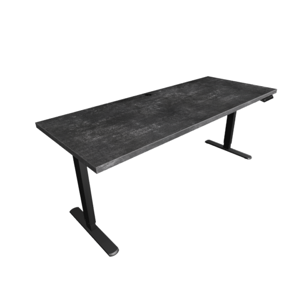 Biurko elektryczne 200cm MARCO GAME Beton Ciemny
