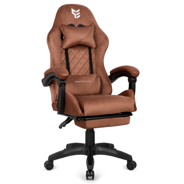 Fotel gamingowy XL CASINO PRO BROWN ALCANTARA