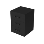 kontenerek czarny 3 szuflady z uchywtem