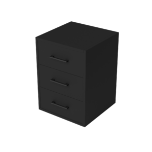 kontenerek czarny 3 szuflady z uchywtem