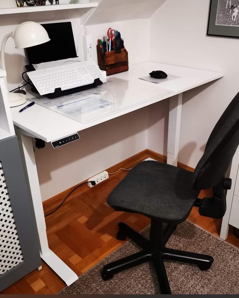 biurko elektryczne cale białe na wymiar